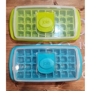 2 Joie Mini Ice Cube Tray With Flip & Fill Tab Green/blue‎